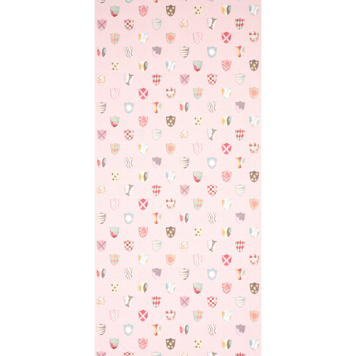 Schumacher Heraldic Pink Wallpaper Sample 5013492