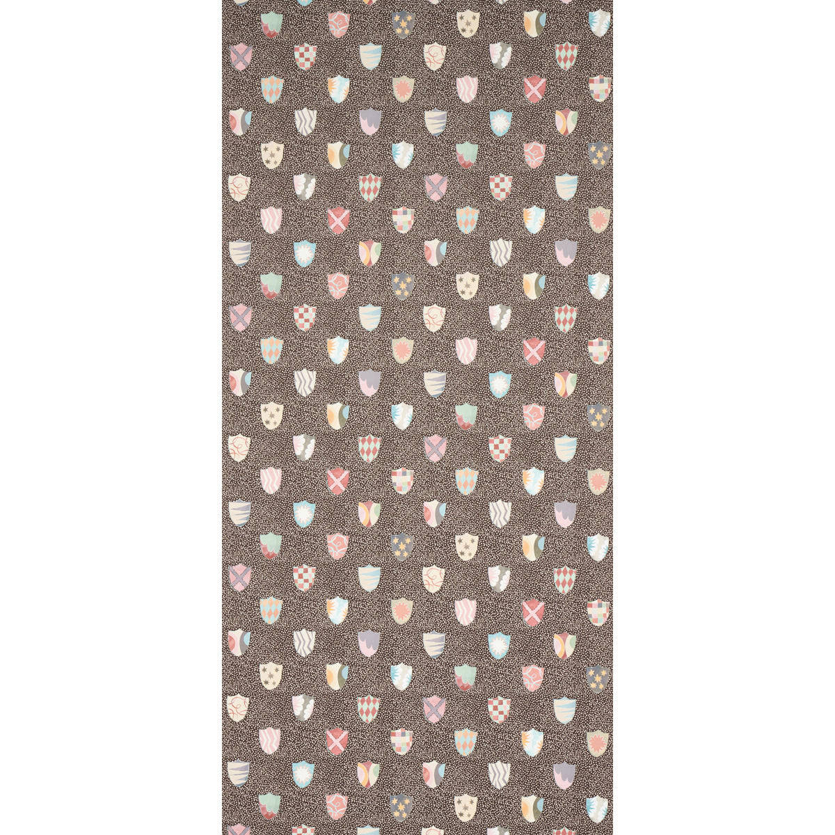 Schumacher Heraldic Brown Wallpaper Sample 5013493