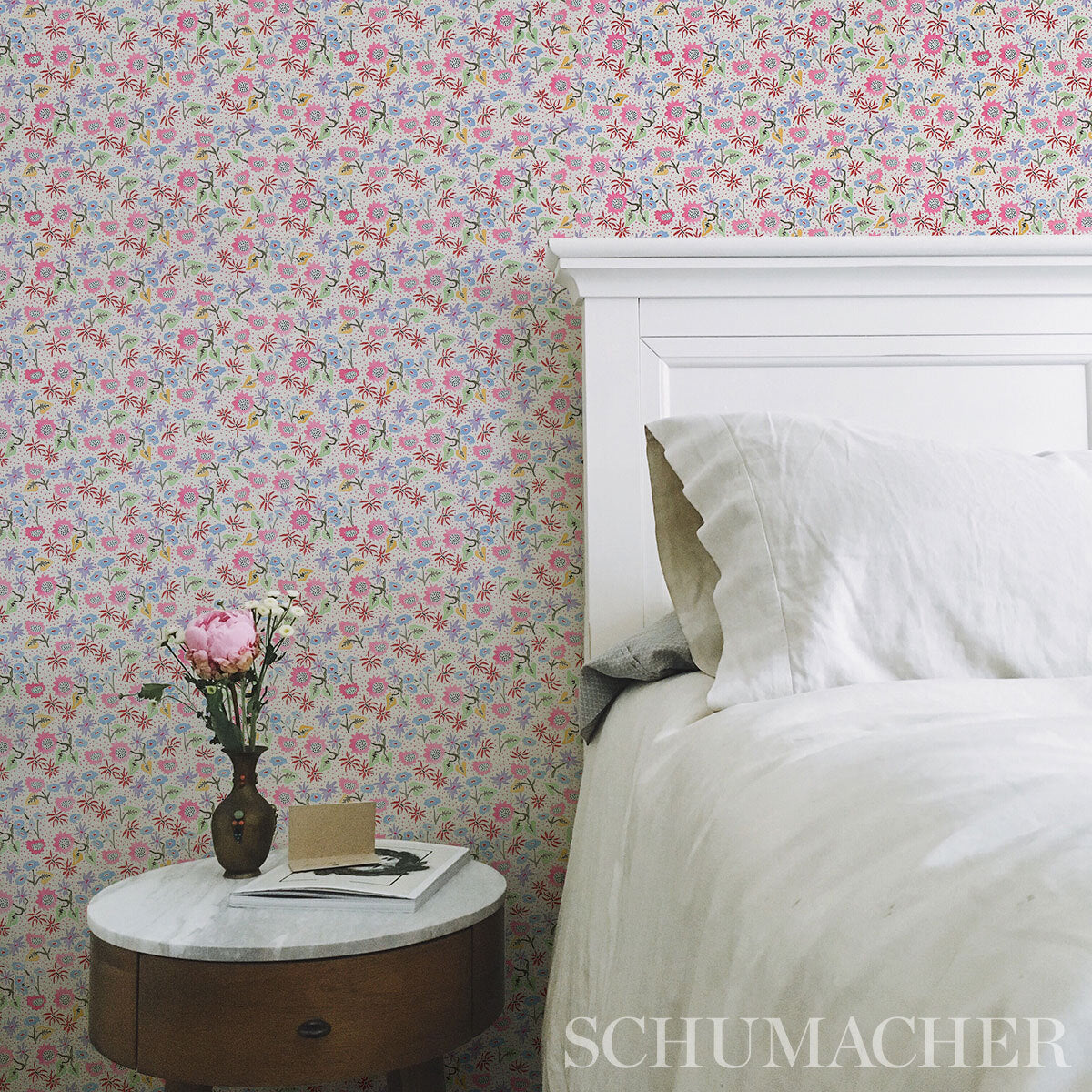 Schumacher Calico Sprezzatura Wallpaper 5013500