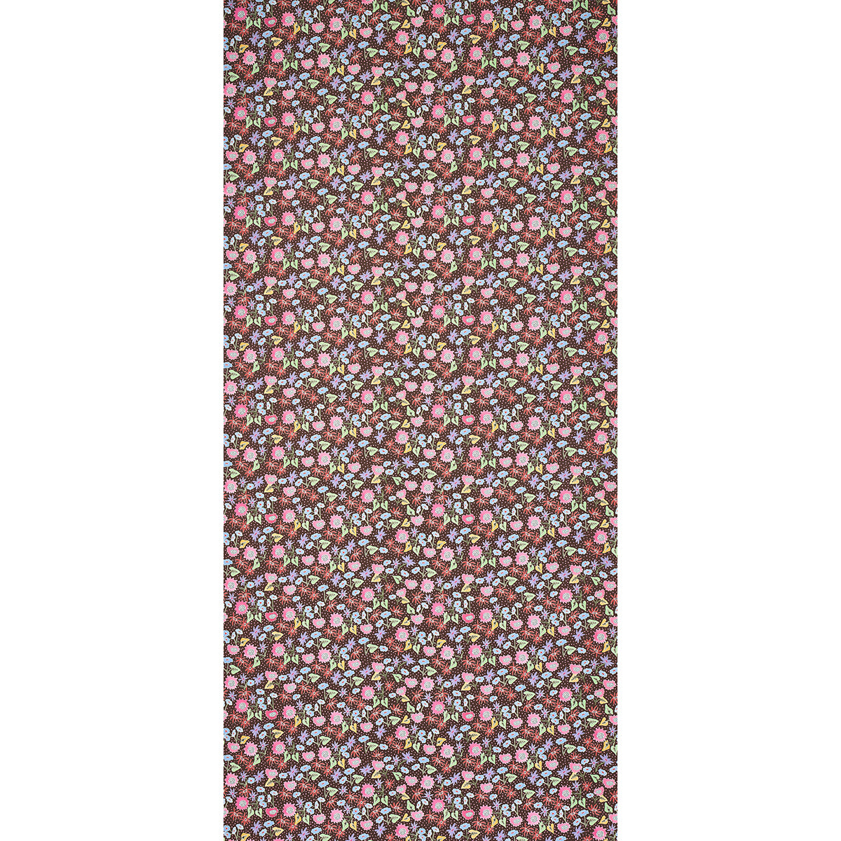 Schumacher Calico Multi On Brown Wallpaper 5013502