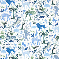 Schumacher Beasts Blue And Green Wallpaper 5013531