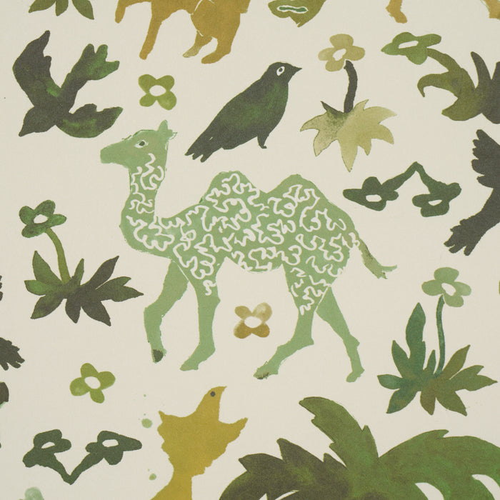 Schumacher Beasts Green Wallpaper Sample 5013533