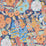 Schumacher Fairie Garden Orange And Navy Wallpaper Sample 5013540