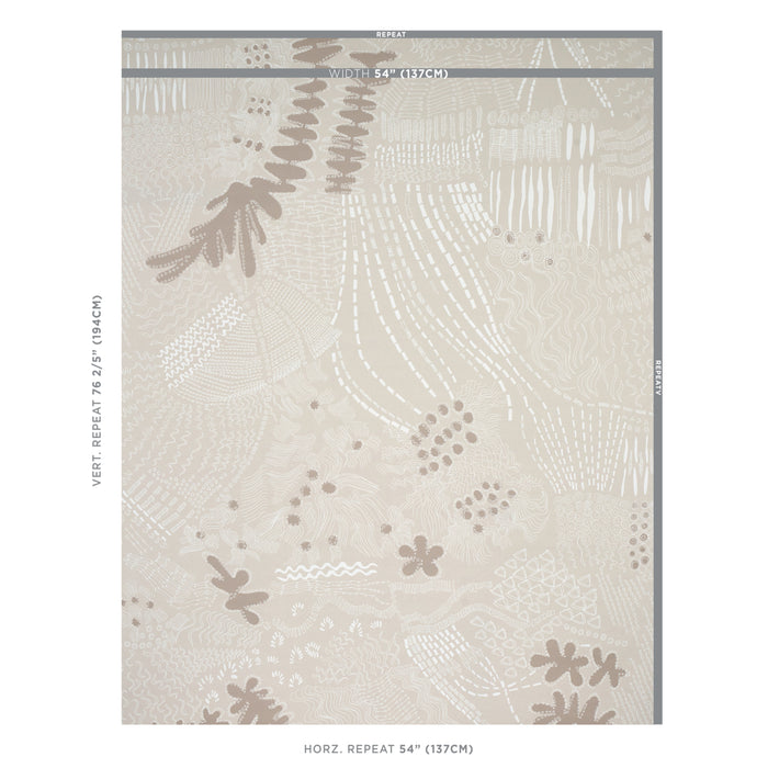Schumacher Haven Light Neutral Wallpaper Sample 5013560