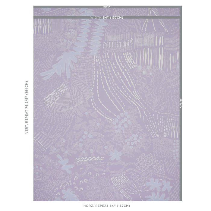 Schumacher Haven Lilac Wallpaper Sample 5013562