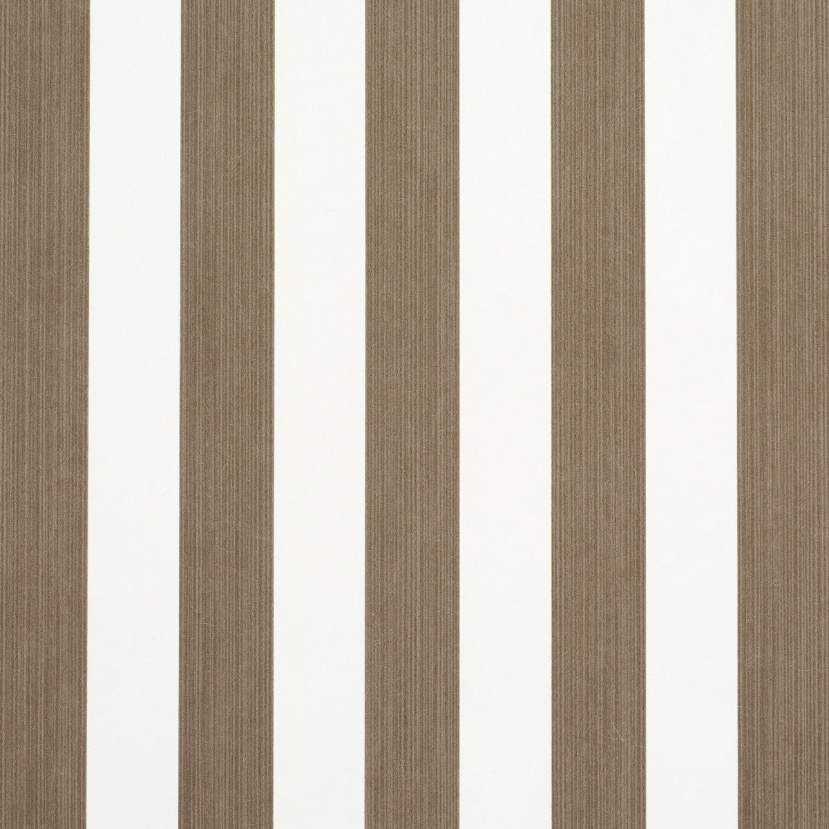 Schumacher Edwin Stripe Medium Mocha Wallpaper Sample 5013612