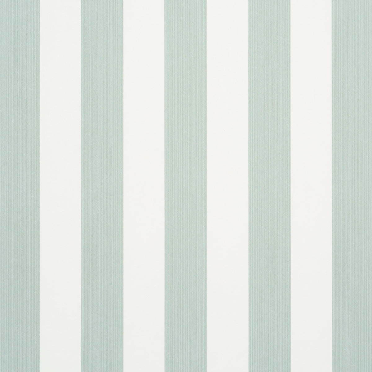 Schumacher Edwin Stripe Medium Eucalyptus Wallpaper Sample 5013613