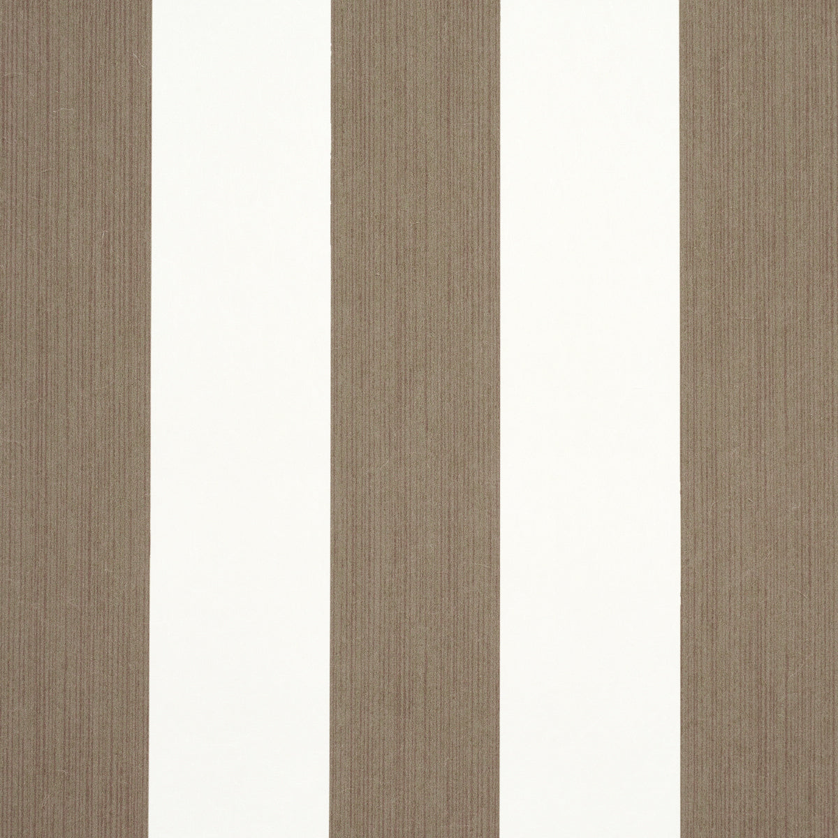 Schumacher Edwin Stripe Wide Mocha Wallpaper Sample 5013621