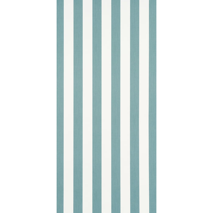 Schumacher Edwin Stripe Wide Teal Wallpaper 5013623