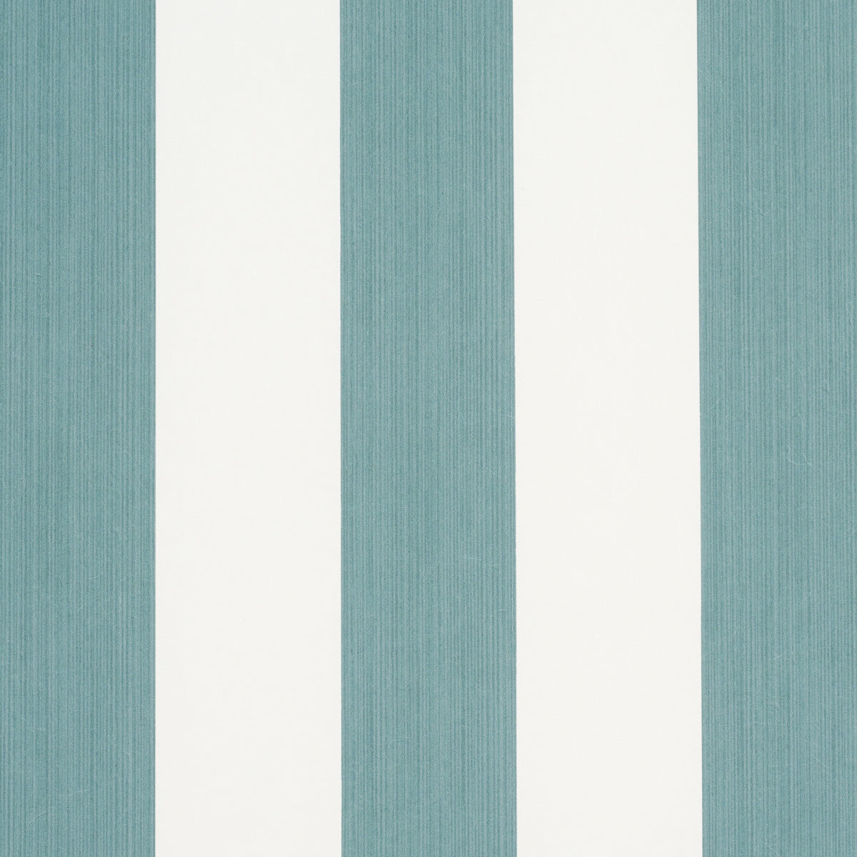 Schumacher Edwin Stripe Wide Teal Wallpaper Sample 5013623