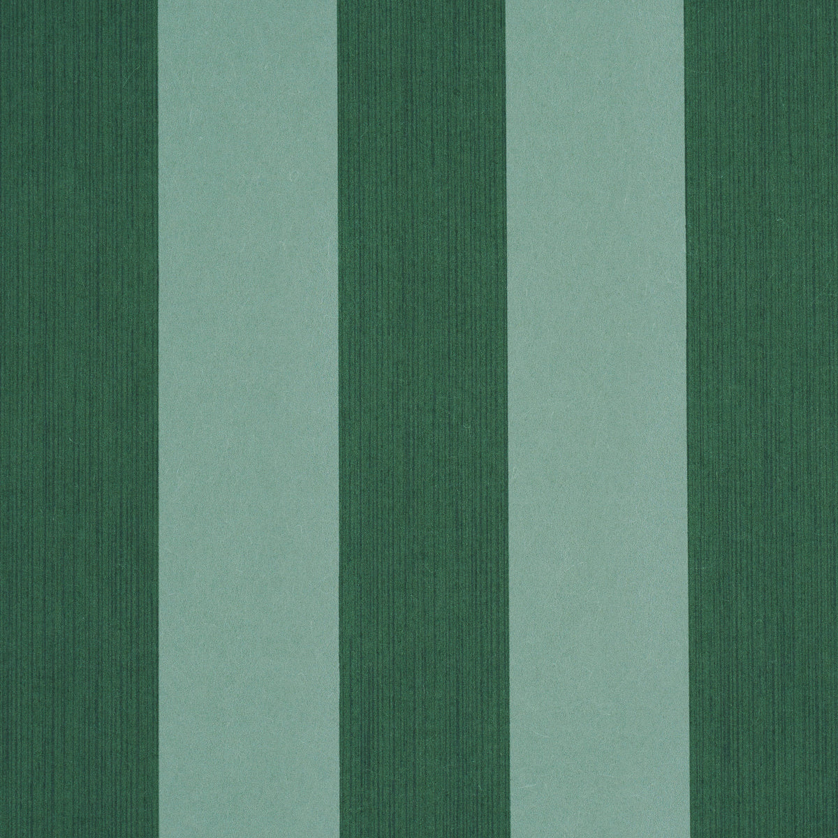 Schumacher Edwin Stripe Wide Dark Green Wallpaper Sample 5013624
