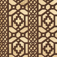 Schumacher Zanzibar Trellis Mylar Gold Mylar Wallpaper 5013640