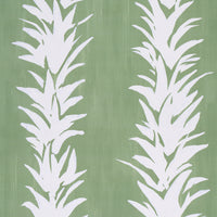 Schumacher White Lotus Soft Green Wallpaper 5013660