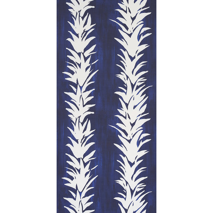 Schumacher White Lotus Cobalt Wallpaper Sample 5013661