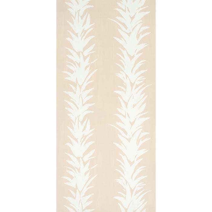 Schumacher White Lotus Sand Wallpaper Sample 5013663