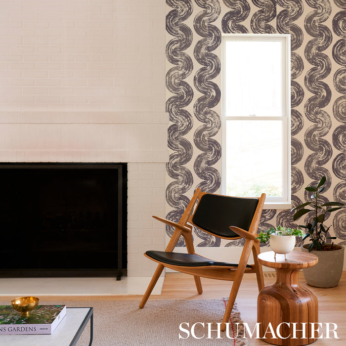 Schumacher 1975 Graphite Wallpaper Sample 5013670