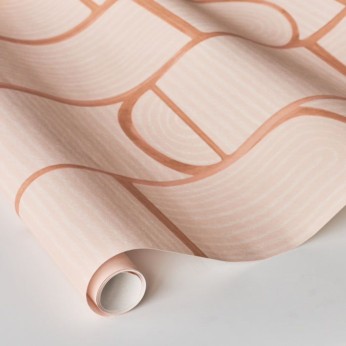 Schumacher Bloomsbury Light Pink Wallpaper Sample 5013680