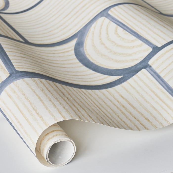 Schumacher Bloomsbury Slate Wallpaper Sample 5013682