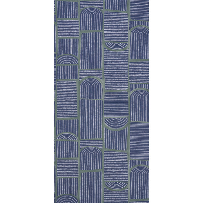 Schumacher Bloomsbury Deep Navy Wallpaper Sample 5013683