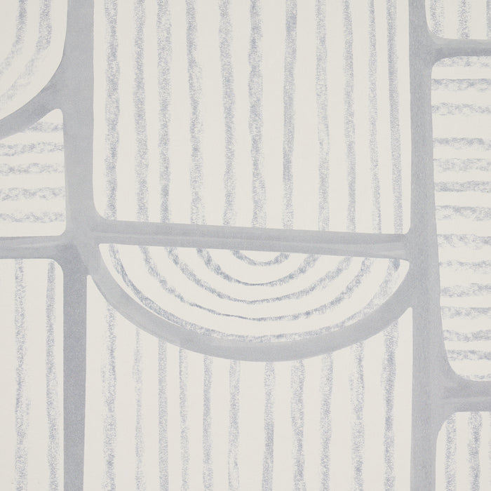 Schumacher Bloomsbury Cool Gray Wallpaper Sample 5013684