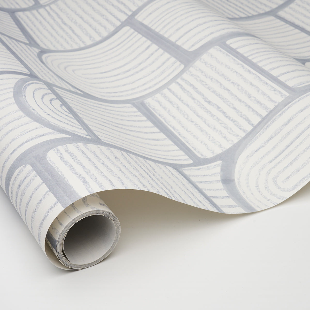 Schumacher Bloomsbury Cool Gray Wallpaper Sample 5013684