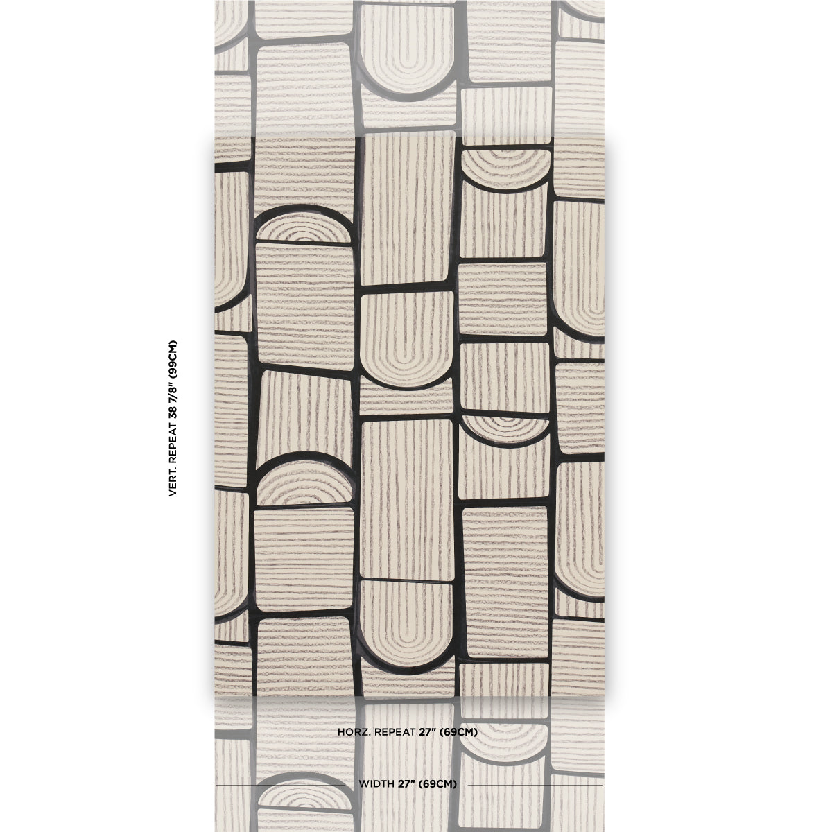 Schumacher Bloomsbury Carbon Wallpaper 5013685