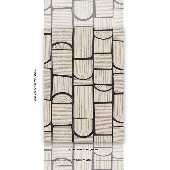 Schumacher Bloomsbury Carbon Wallpaper Sample 5013685