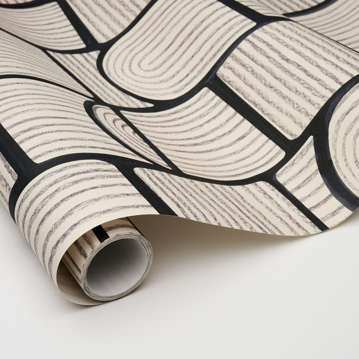 Schumacher Bloomsbury Carbon Wallpaper Sample 5013685