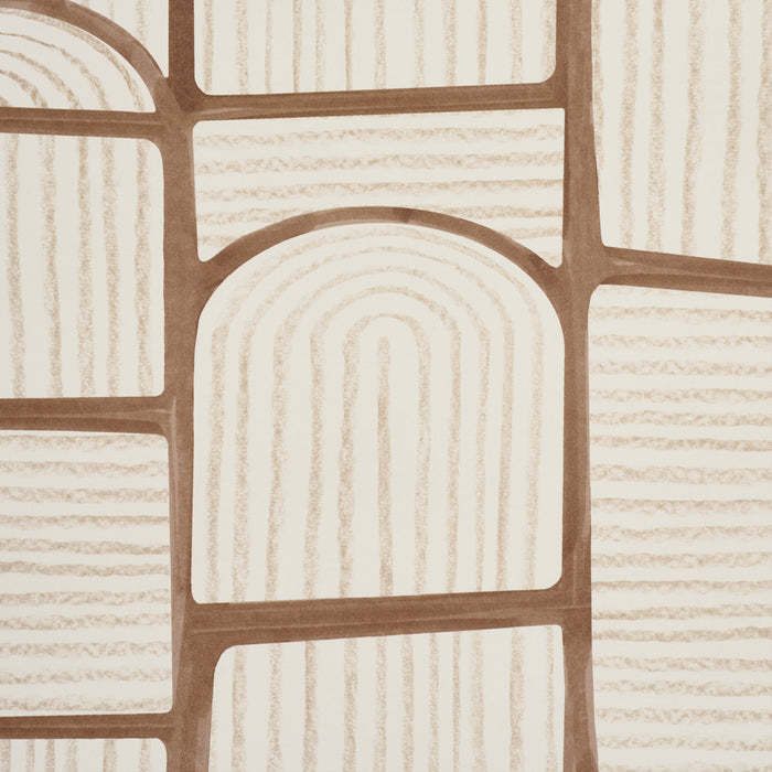 Schumacher X Backdrop Bloomsbury Teak Wallpaper Sample 5013686