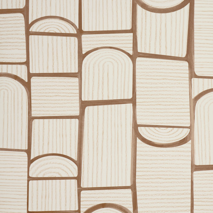 Schumacher X Backdrop Bloomsbury Teak Wallpaper Sample 5013686