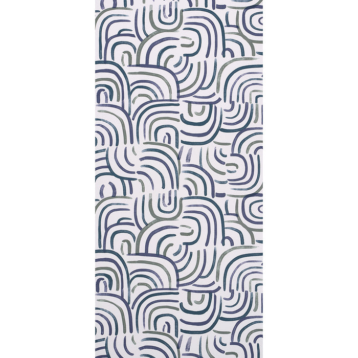 Schumacher New Beat Blue & Green Wallpaper Sample 5013690