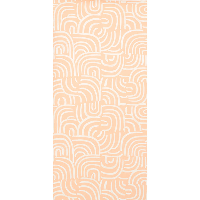 Schumacher New Beat Light Peach Wallpaper Sample 5013692