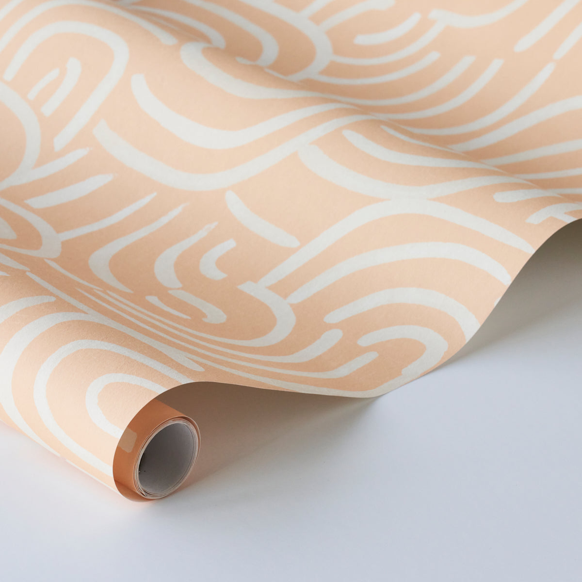 Schumacher New Beat Light Peach Wallpaper Sample 5013692