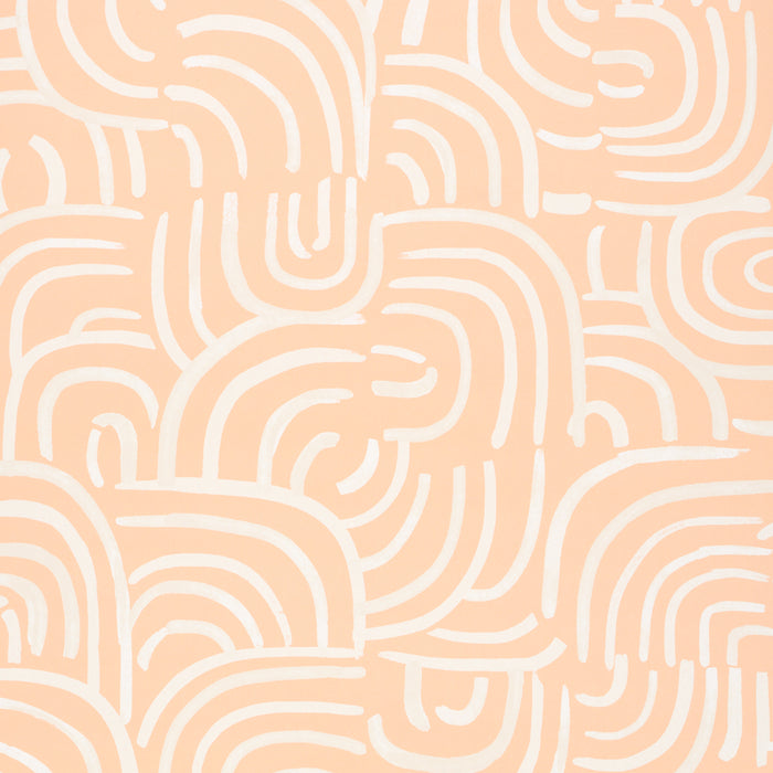 Schumacher New Beat Light Peach Wallpaper Sample 5013692