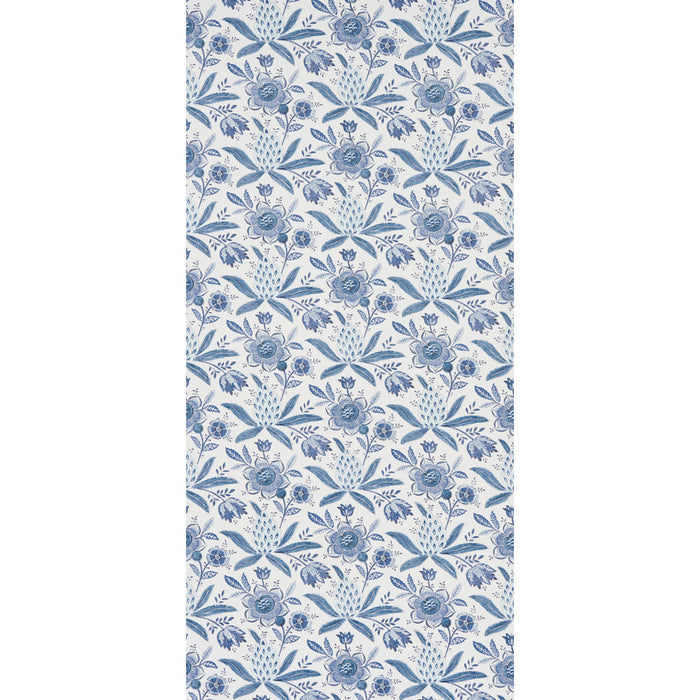Schumacher Lafayette Botanical Cornflower Wallpaper Sample 5013750