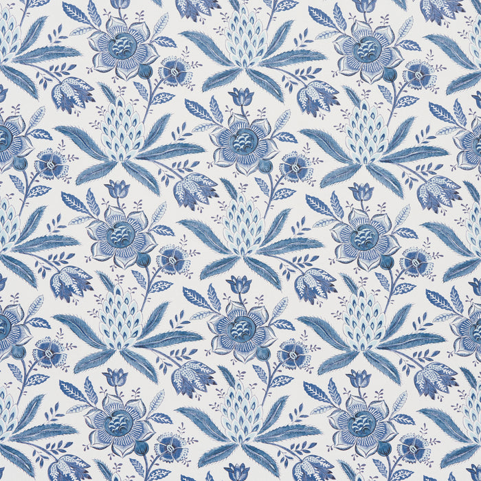 Schumacher Lafayette Botanical Cornflower Wallpaper Sample 5013750
