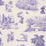 Schumacher Toussaint Toile Purple On Cream Wallpaper Sample 5013772