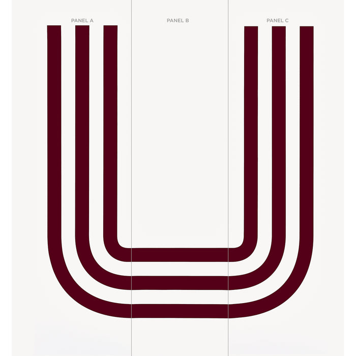 Schumacher Virginia Panel A Bordeaux Wallpaper Sample 5013782