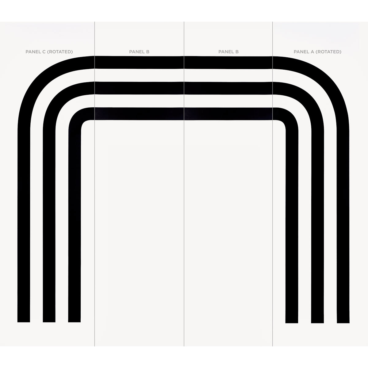 Schumacher Virginia Panel B Black Wallpaper Sample 5013790