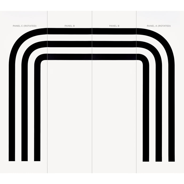 Schumacher Virginia Panel B Black Wallpaper Sample 5013790