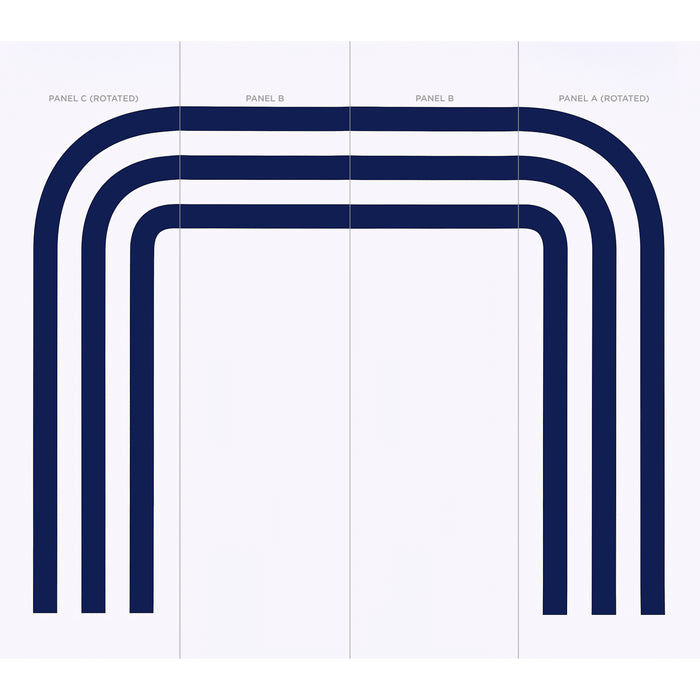 Schumacher Virginia Panel B Cobalt Wallpaper Sample 5013791