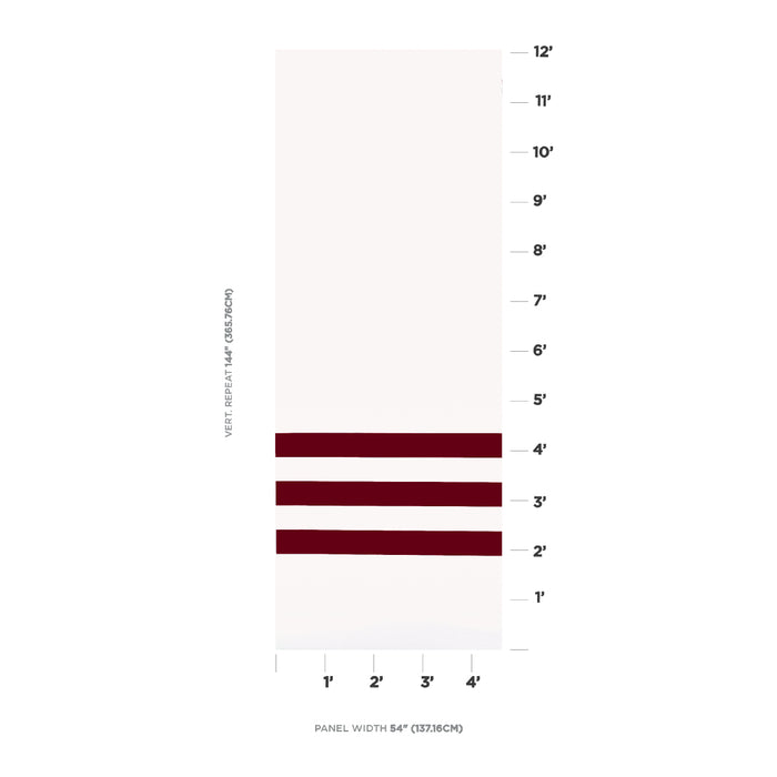Schumacher Virginia Panel B Bordeaux Wallpaper Sample 5013792