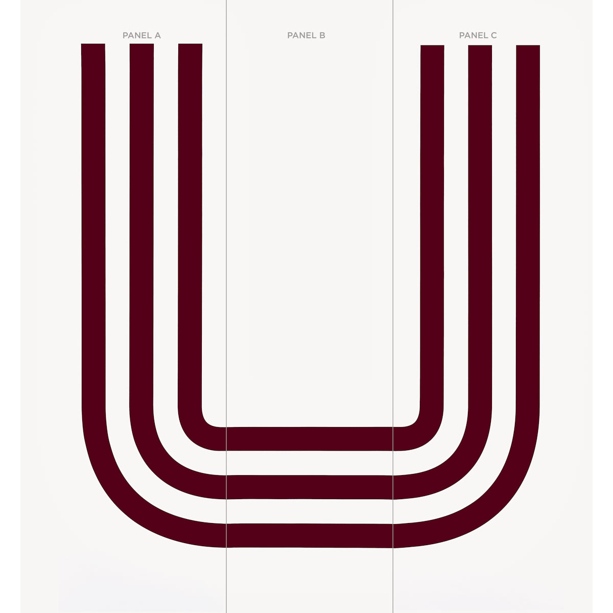 Schumacher Virginia Panel B Bordeaux Wallpaper Sample 5013792