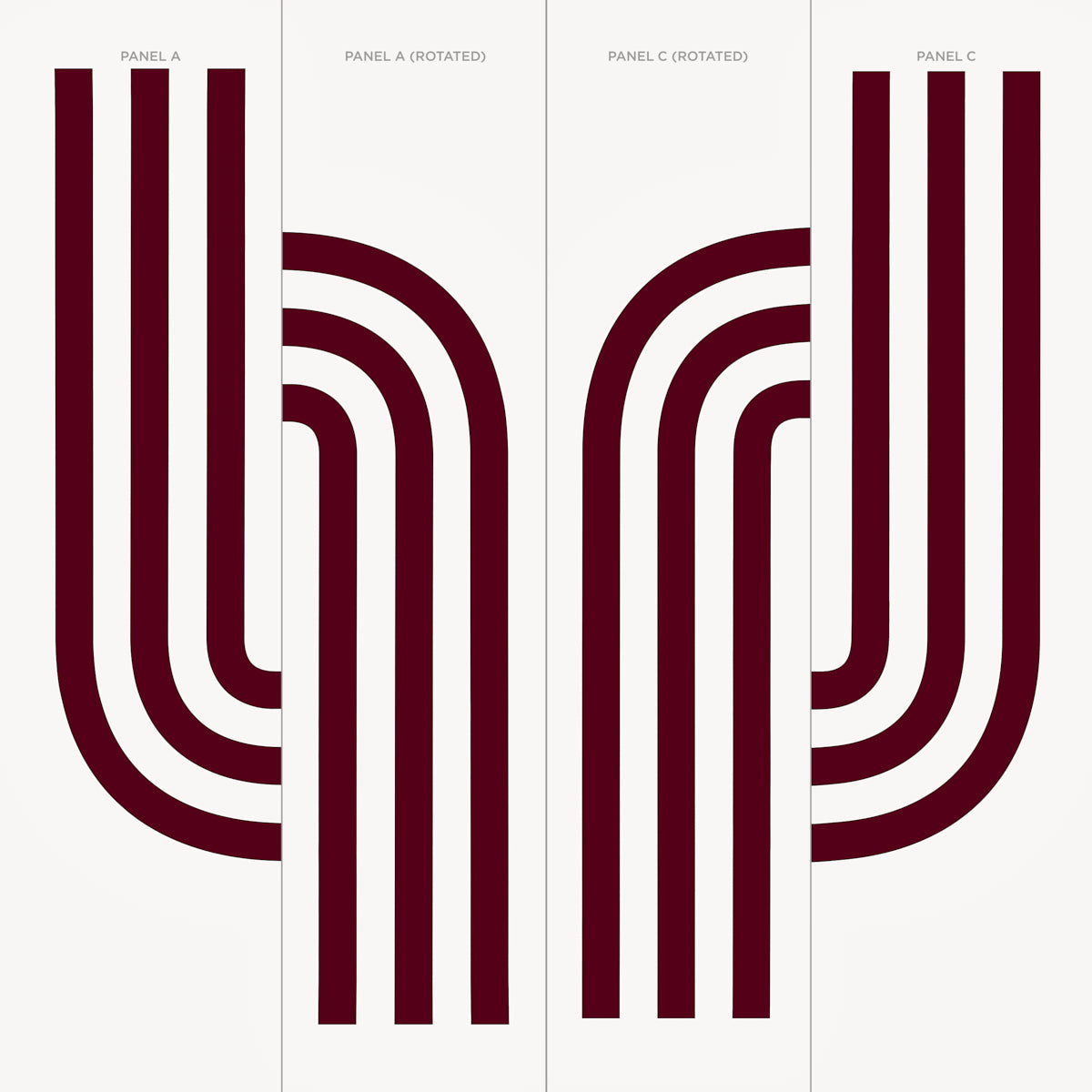 Schumacher Virginia Panel B Bordeaux Wallpaper Sample 5013792