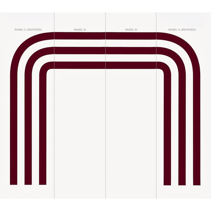 Schumacher Virginia Panel B Bordeaux Wallpaper Sample 5013792