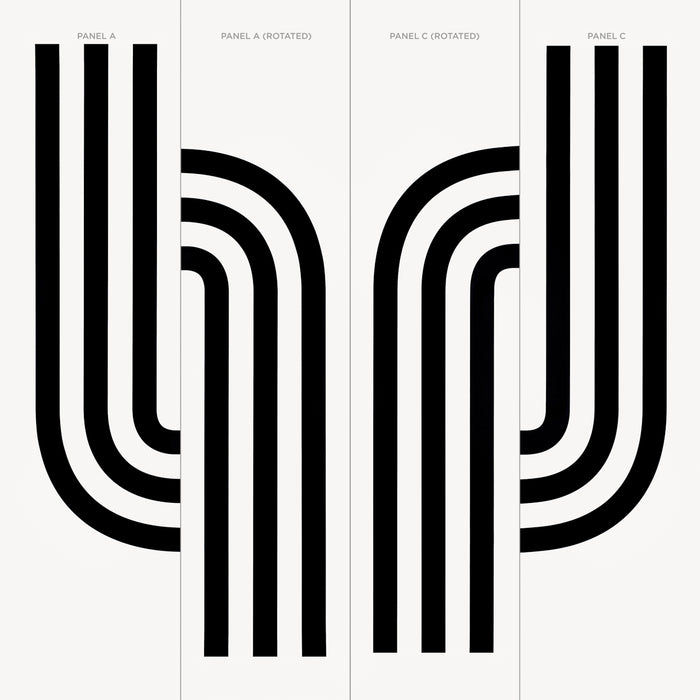 Schumacher Virginia Panel C Black Wallpaper Sample 5013800