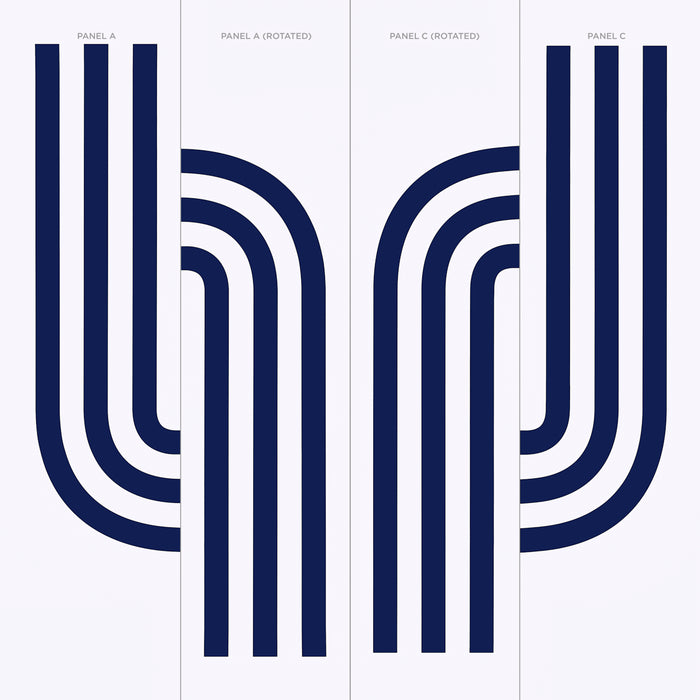 Schumacher Virginia Panel C Cobalt Wallpaper Sample 5013801