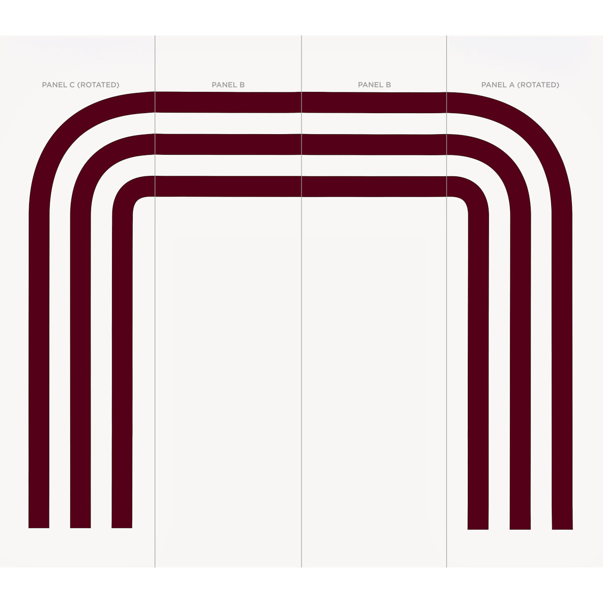 Schumacher Virginia Panel C Bordeaux Wallpaper Sample 5013802