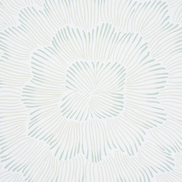 Schumacher Feather Bloom Seaglass Wallpaper Sample 5013822