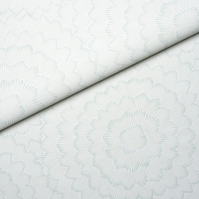 Schumacher Feather Bloom Seaglass Wallpaper Sample 5013822